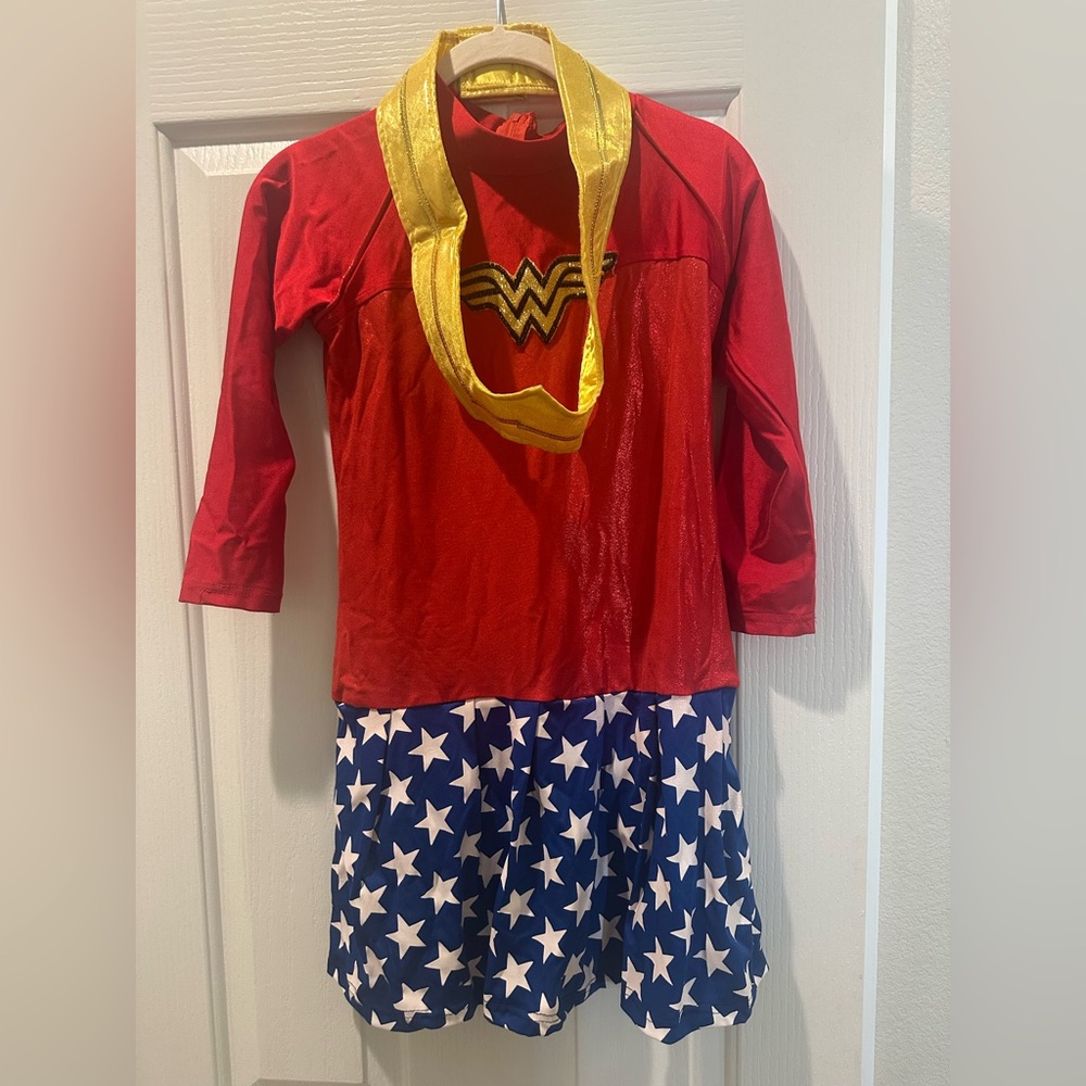 Wonder Woman Kids Costume - Red, Blue, and Gold
